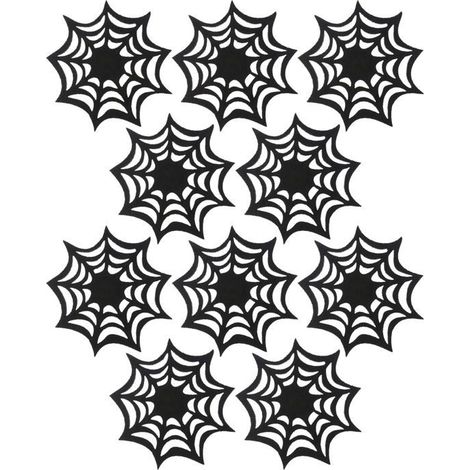 Spinnennetz-Untersetzer, gotische Wohndekoration, 10 Stück (schwarz) (1/5)