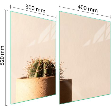 PLACA PROTECTORA DE VIDRIO PARA ESTUFA 70x52 CACTUS (1/5)