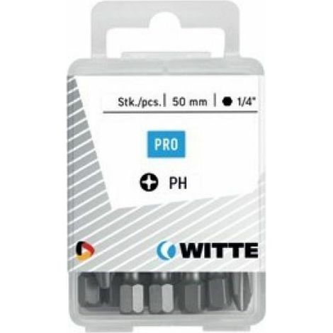 Punte in plastica WITTE da 50 mm PH 4 in una robusta e pratica scatola. (1/3)
