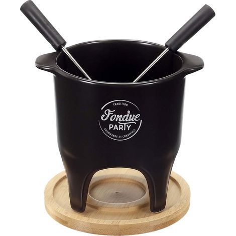 Fonduegerät - COOK CONCEPT - Individuell - Duo - Schwarz und Braun (1/5)