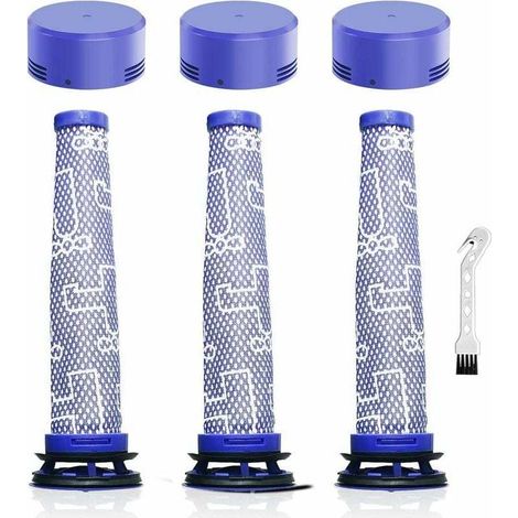 (6 Stück) Ersatzfilter für Dyson V7, V8, V8+ Staubsauger, 3 Vorfilter + 3 HEPA-Rückfilter, Ersatzteile für Dyson Staubsauger 965661-01 und 967478-01 (1/4)