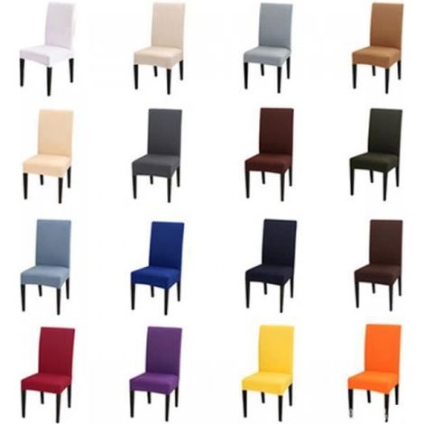 Housse de chaise 6 pièces-Orange (1/4)