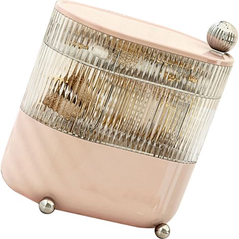 3-stöckiger, drehbarer Schreibtisch-Schubladenorganizer mit Fächern für Schmuck, Kabel, Daten, Cremes und Kosmetik – Rosa (1/5)