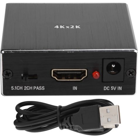 Adaptateur audio HDMI vers HDMI extracteur audio 4K avec sortie optique et RCA (1/5)