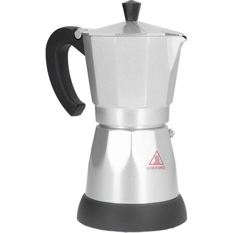 Elektrische Kaffeemaschine aus Aluminium, 480 W, 300 ml, Mokka-Kaffeemaschine, Filterkanne mit EU-Stecker (220–240 V) (1/5)