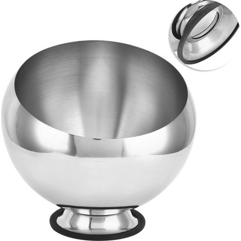 Bol à assaisonnement en acier inoxydable pour fondue chinoise, récipient à assaisonnement pour restaurant, pot à sauce avec base argentée (1/5)