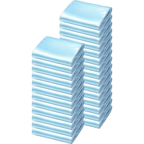 Nœuds de chaise satin bleu clair 100 pièces 18x274 cm décoration mariage baby shower réception banquet housses de chaise (1/5)