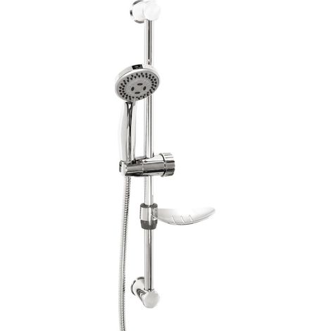 Novaservis Sets de douche - Ensemble de douche, 5 jets, barre avec porte-savon et flexible, chromé KIT03,0
