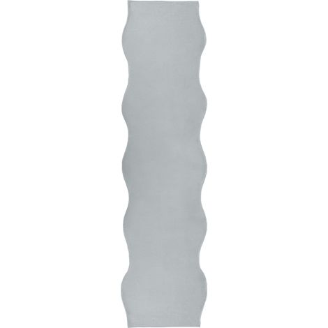 Tapis Moderne en Fausse Fourrure 80 x 300 cm à Poils Longs Accessoire Bureau Couloir Gris Clair Dawa (1/5)