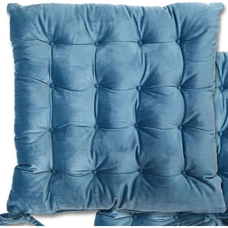Le Chateau Velvet Seat Pad Blue