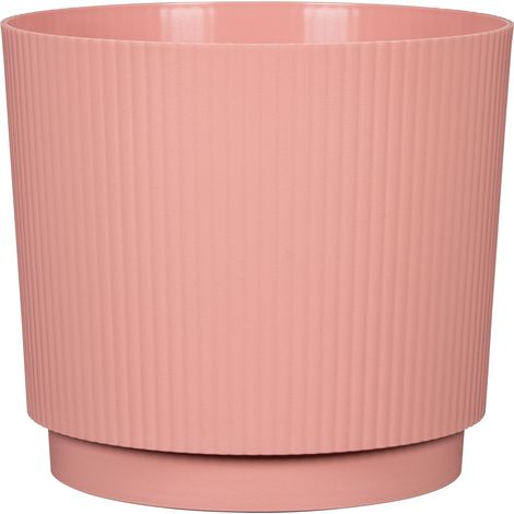 Scheurich LINO, Blumentopf aus Kunststoff, Farbe: Heather Rose, 24,9 cm Durchmesser, 22,2 cm hoch, 8,4 l Vol.