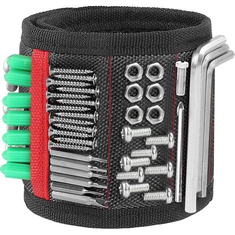Ceinture à outils magnétique avec 15 aimants puissants, idéale pour le bricolage et la construction (1/4)