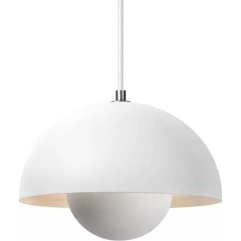 23 cm (blanc) Lustre, suspension moderne, plafonnier suspendu avec ampoule, luminaires de décoration intérieure, lumière blanche (1/5)
