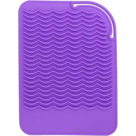 Tapis Isolant Thermique Pliable pour Fers à Boucler Électriques (Violet) (1/5)
