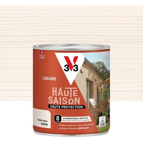 V33 Lasure V33 Haute saison 8 ans cèdre blanc satiné 0.75 l