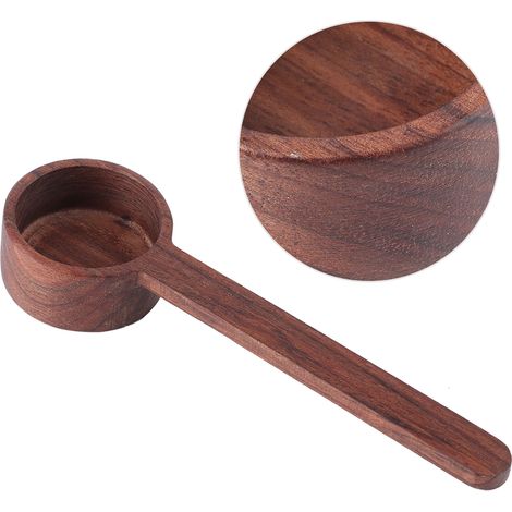 Cuillère doseuse multifonction en bois, cuillère à café, ustensiles de cuisine à long manche (1/5)