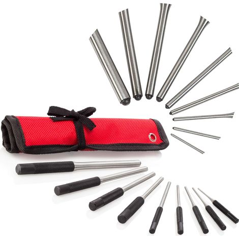 Jeu de 9 chasse-goupilles pour goupilles élastiques, idéal pour l'armurerie, le nettoyage de montres, le démontage de goupilles de fusil et les travaux manuels. (1/5)