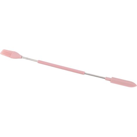 Mini spatule en silicone télescopique à double tête, brosse extensible pour pots de cosmétiques et cuisine (1/5)