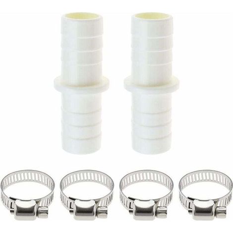 Raccord Rallonge - Pour Tuyau D Evacuation Lave-Linge Et Lave-Vaisselle - Compatible Eau Claire Et Eaux Usees - 15 Cm - 2 Pieces