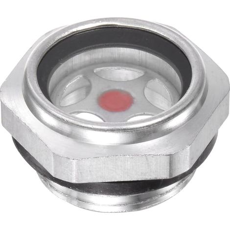 Air Compresseur Huile Niveau Jauge Vision Verre G3/4 Mâle Fileté Aluminium Liquide Indicateur Vision Fenêtre (1/5)
