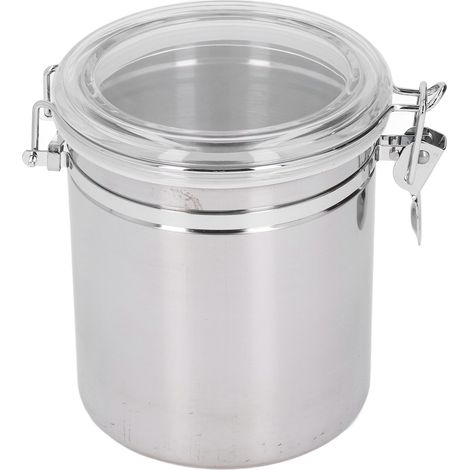 Boîte de Rangement Alimentaire Acier Inoxydable 1600ml Hermétique pour Thé, Fruits Secs et Lait en Poudre (1/5)