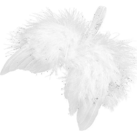 Lot de 10 ailes d'ange en véritables plumes, décoration à suspendre au sapin de Noël (1/5)