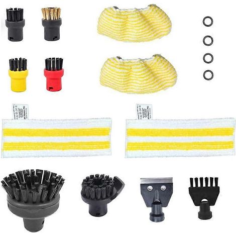 Kit d'accessoires pour nettoyeur vapeur Karcher SC1 SC2 SC3 SC4 SC5 : brosse vapeur de rechange, lingettes de nettoyage, joints toriques, grattoir (1/5)