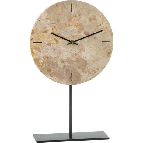 Horloge Murale en Marbre "Eula" 44cm Beige (1/3)