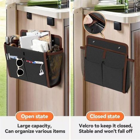 Sac de Rangement - Mural - Pour Porte de Camping-Car - Grand Capacité - 12 Canettes - Noir - 1 Pièce (1/5)