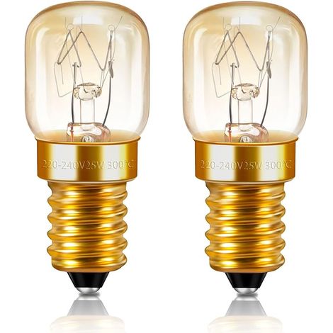 Ampoule de Four T22 E14 300 Degres Dimmable, 120LM Blanc Chaud 2700K, AC 220V-240V, Ampoule E14 pour Four, Micro-ondes, Frigo, Lampe à sel, Lot de 2 (1/5)