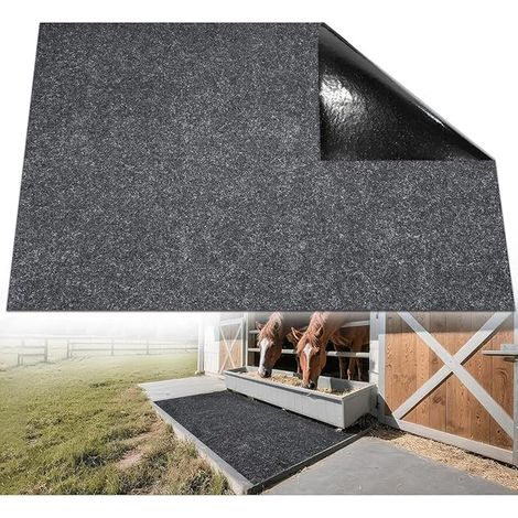 Tappetino per stalla 120 x 180 cm - Tagliabile su misura - Tappetino da pavimento per cavalli e bestiame - Assorbente d'acqua per cavalli, galline e piccoli animali (1/4)