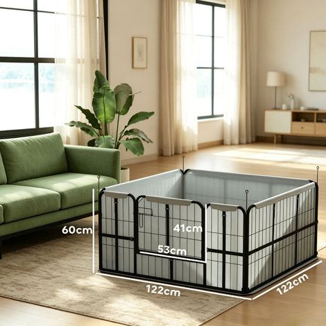 Wurfkiste für Hunde, Welpenaufzuchtbox mit Tür und waschbarer Sauberkeitsmatte für die Hundezucht (1/5)