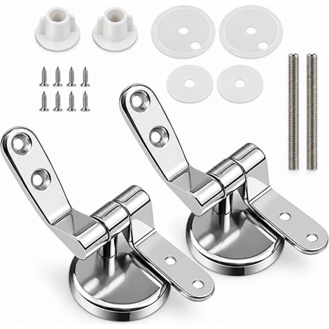 2 Cerniere Copriwater 13 cm Acciaio Inox con Accessori Fissaggio 52880
