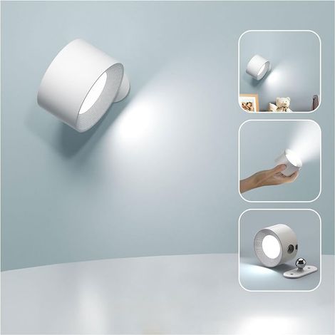 Applique Murale Interieur, Lampe Murale Touch LED avec Port de Charge USB Contrôle Tactile (1/5)