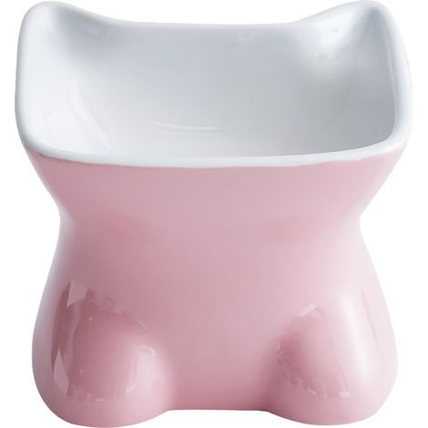 Magnifique grande gamelle inclinée en céramique pour chat, gamelle pratique pour animaux de compagnie, parfaite pour un usage quotidien. (1/4)
