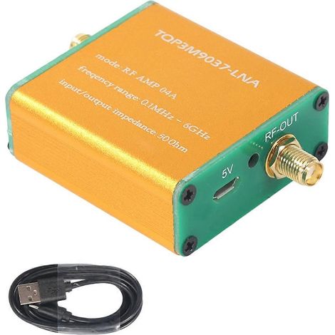 Rauscharmer Verstärker 100 kΩ–6 GHz 20 dB LNA HF-Vorverstärker (ohne Batterie)