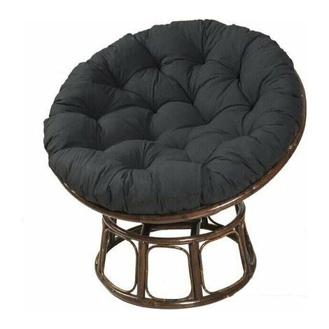 Coussin de chaise suspendu rond 100CM – Tissu doux et confortable – Épaisseur ergonomique pour un soutien optimal – Compatible avec chaises en rotin (1/4)