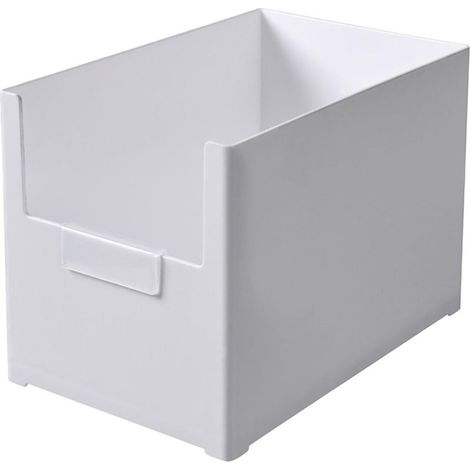 Boîte de rangement de cuisine multifonctionnelle empilable avec tiroir et ouverture frontale en plastique (1/5)