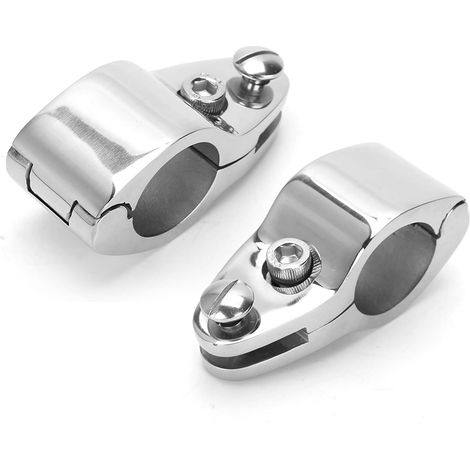 Lot de 2 ferrures coulissantes à charnière en acier inoxydable pour bateau (1/5)