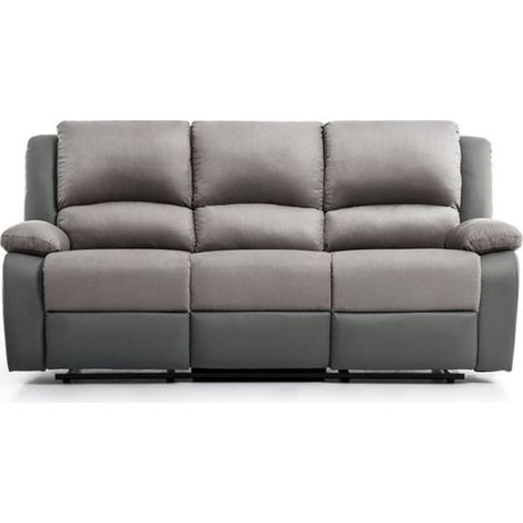 Canapé de Relaxation "Polo" 193cm Gris Clair (1/5)