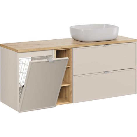 Mobile bagno con lavabo Alba cachemire 140cm (1/5)
