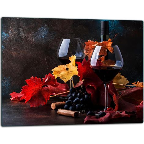 Tabla de cortar de vidrio 52x40 vino (1/5)