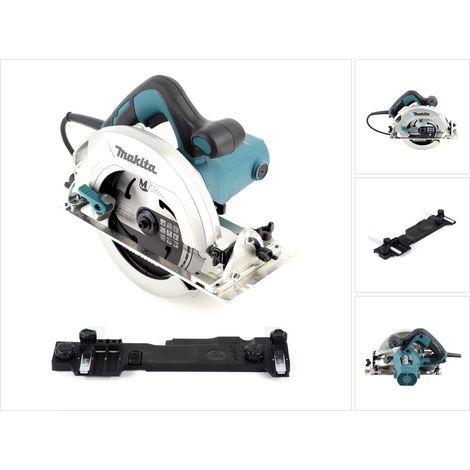 Makita HS 7601 Sega circolare 1200 W + Lama per sega MForce da 190 mm + Adattatore per binario di guida Makita C