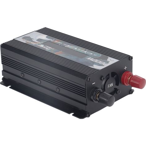 2000W 24V DC zu AC Kfz-Spannungswandler, schnelle Wärmeableitung, LCD-Bildschirm, 2 USB-Anschlüsse, reine Sinuswelle, schwarz, Kfz-Wechselrichter für Camping und Reisen. (1/5)