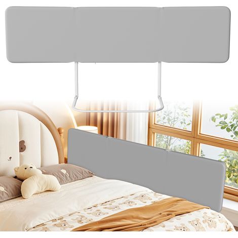 Randaco Bettgitter klappbar 180 cm, Kinder-Rausfallschutz, 4 Winkel, mit 2 Gurten & Aufbewahrungstasche (1/5)