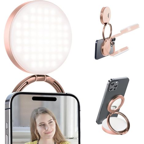 Lampe Selfie LED nomade Éclairage Appoint USB pour Téléphone Lampe à Pince pour Photos et Vidéo (1/5)