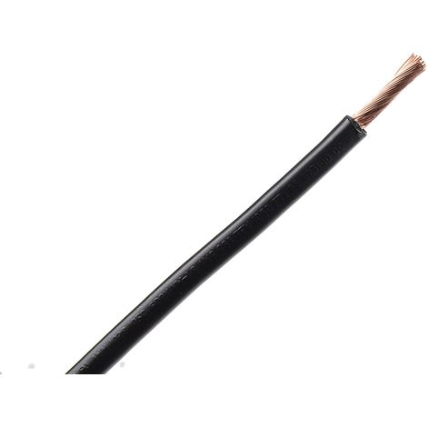 Câble triple homologation RS PRO, Noir, Section 10 mm² 8 AWG, 600 V, , Triple homologation PVC ( Prix pour Bobine de 100 Mètres )