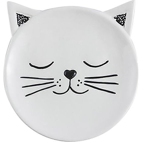 Assiette en céramique en forme d'animal de dessin animé (1 pièce) pour desserts et raviolis.-22.4X18.8CM-White (1/4)