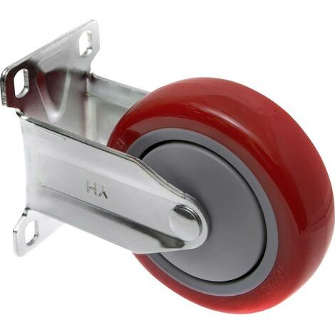 TOOLCRAFT TO-5137959 Roulette fixe PU 100 mm avec plaque de fixation Capacité de charge (max.): 125 kg (1/4)