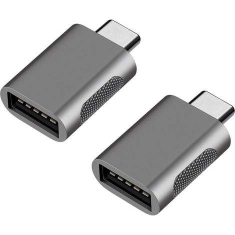 Bardusch 2 PCSAdaptateur USB 3.1 vers USB C, Transmission à Haute Vitesse,USB C mâle à Femelle, Thunderbolt 3 Adaptateur de Type C vers USB avec Support OTG pour MacBook Air/Pro/iPad Pro (1/5)